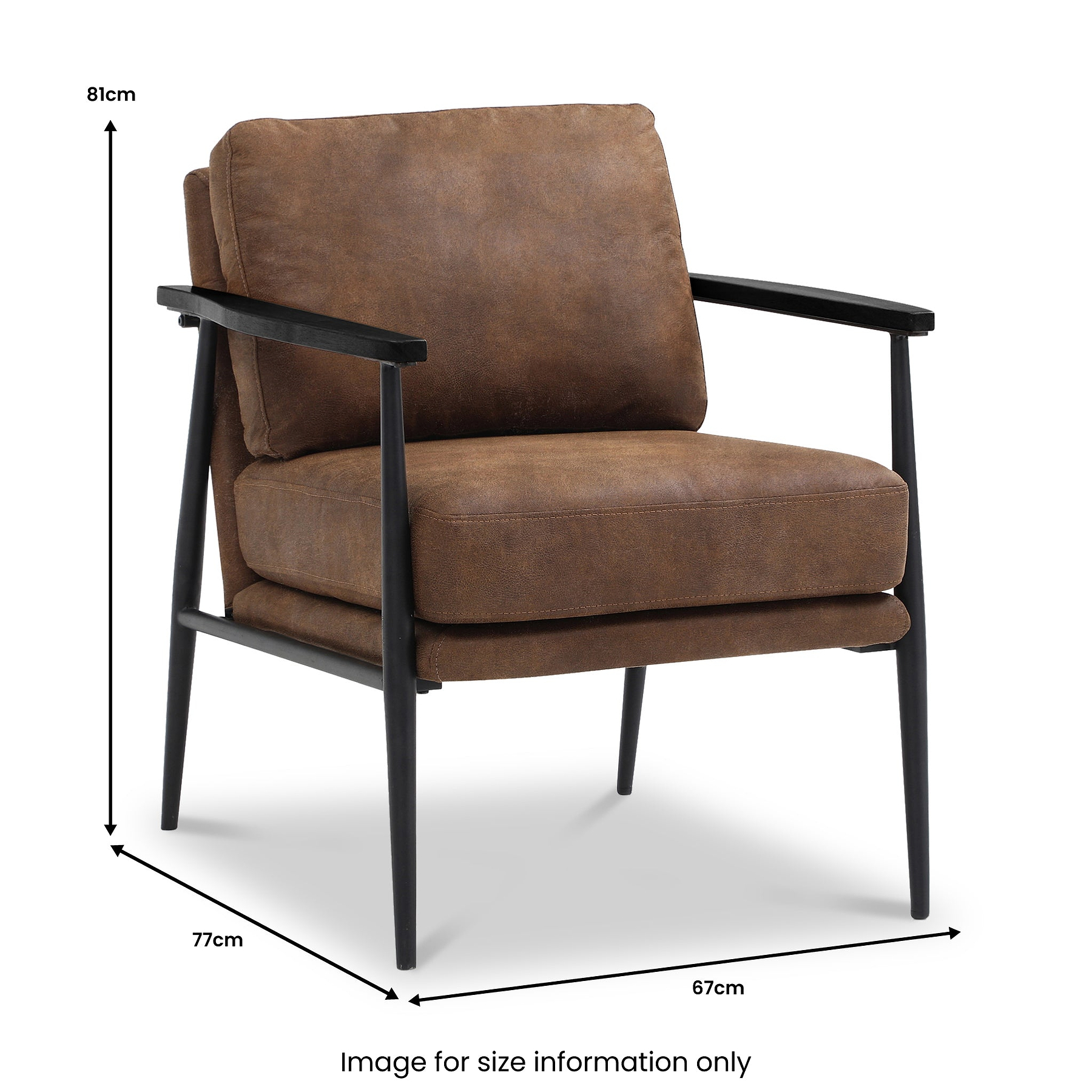 Loxley Faux Leather Accent Chair Cowboy Tan from Roseland Furniture