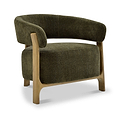 Sorelle Curved Accent Chair Olive from Roseland Furniture