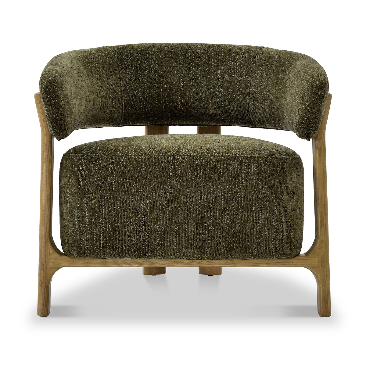 Sorelle Curved Accent Chair Olive from Roseland Furniture
