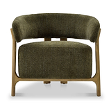 Sorelle Curved Accent Chair Olive from Roseland Furniture