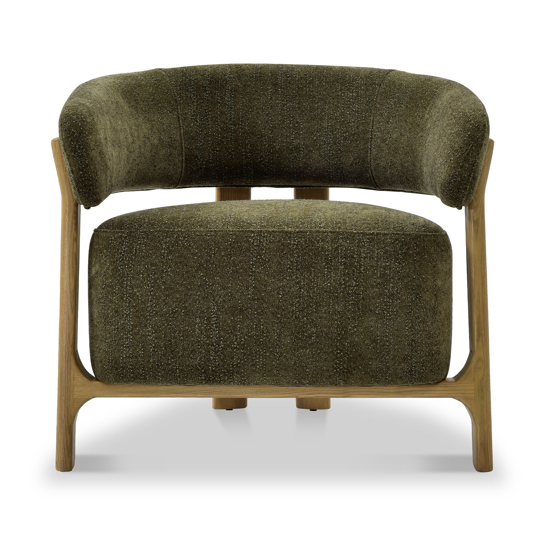 Sorelle Curved Accent Chair Olive from Roseland Furniture