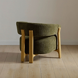 Sorelle Curved Accent Chair Olive from Roseland Furniture