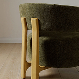 Sorelle Curved Accent Chair Olive from Roseland Furniture