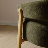 Sorelle Curved Accent Chair Olive from Roseland Furniture