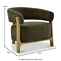 Sorelle Curved Accent Chair Olive from Roseland Furniture