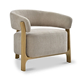 Sorelle Curved Accent Chair Taupe from Roseland Furniture