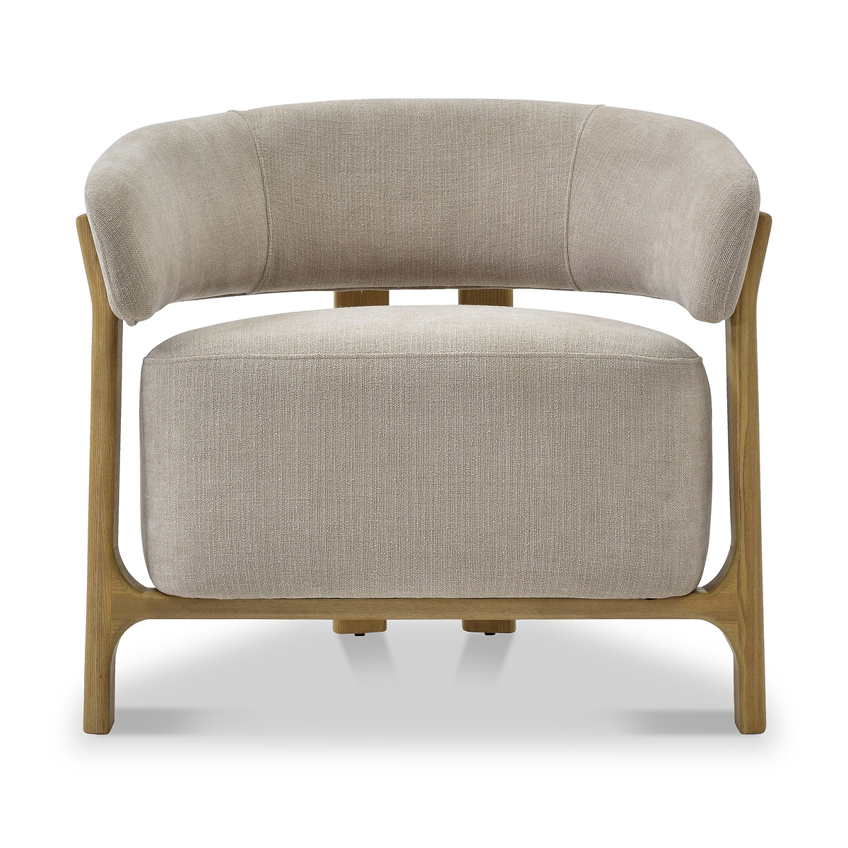 Sorelle Curved Accent Chair Taupe from Roseland Furniture