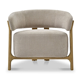 Sorelle Curved Accent Chair Taupe from Roseland Furniture