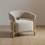 Sorelle Curved Accent Chair Taupe from Roseland Furniture