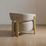 Sorelle Curved Accent Chair Taupe from Roseland Furniture