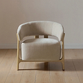 Sorelle Curved Accent Chair Taupe from Roseland Furniture