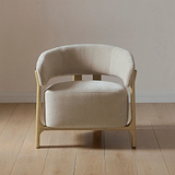 Sorelle Curved Accent Chair Taupe from Roseland Furniture