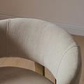 Sorelle Curved Accent Chair Taupe from Roseland Furniture