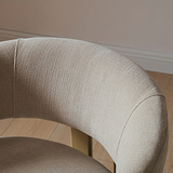 Sorelle Curved Accent Chair Taupe from Roseland Furniture