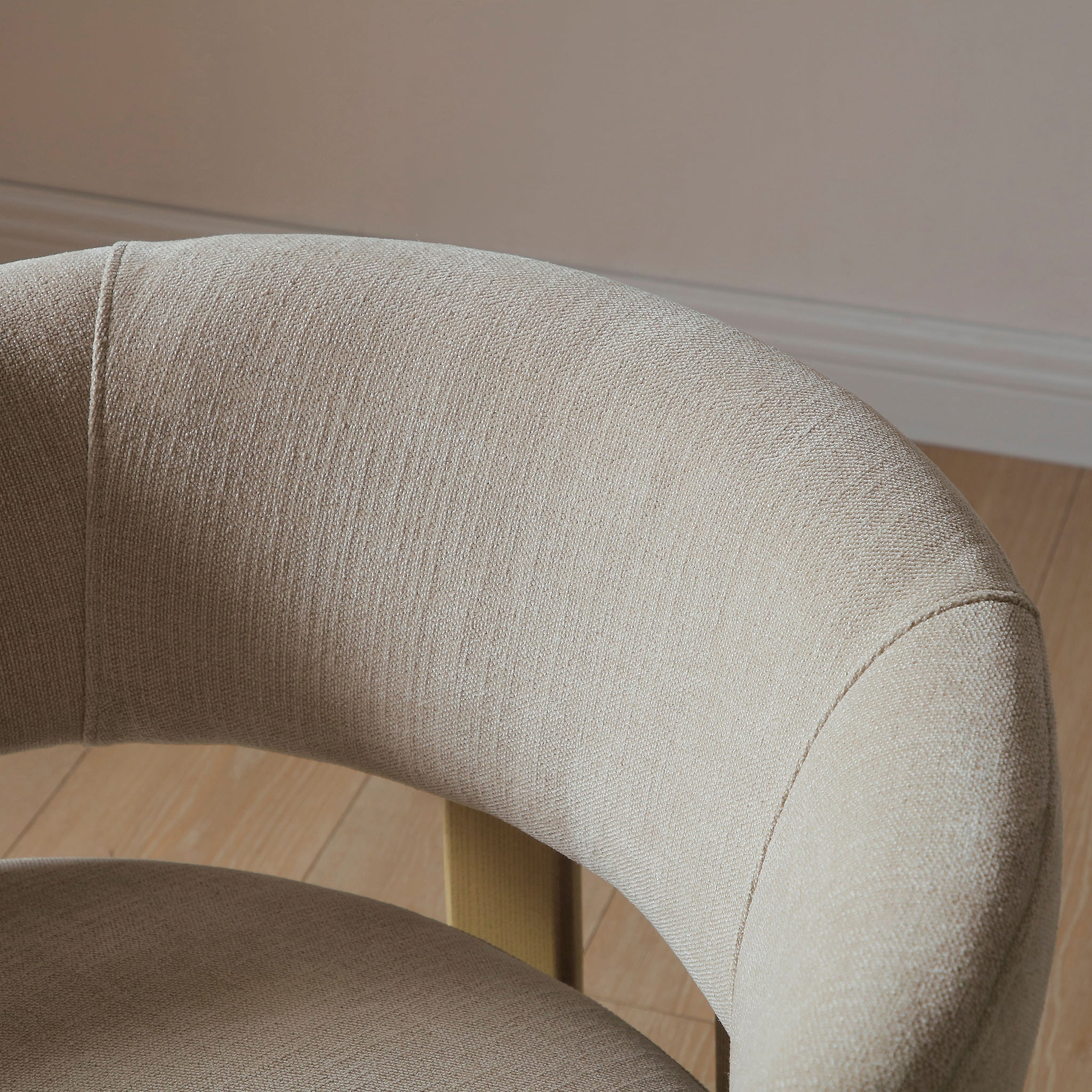 Sorelle Curved Accent Chair Taupe from Roseland Furniture