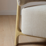 Sorelle Curved Accent Chair Taupe from Roseland Furniture