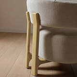 Sorelle Curved Accent Chair Taupe from Roseland Furniture