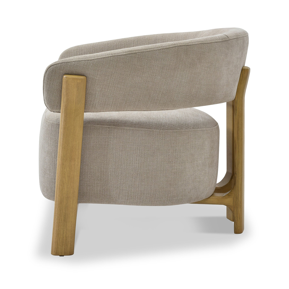 Sorelle Curved Accent Chair Taupe from Roseland Furniture
