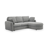 Belvere Curved Corner 3 Seater Sofa Bed Grey from Roseland Furniture