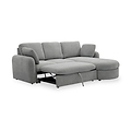 Belvere Curved Corner 3 Seater Sofa Bed Grey from Roseland Furniture