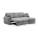 Belvere Curved Corner 3 Seater Sofa Bed Grey from Roseland Furniture