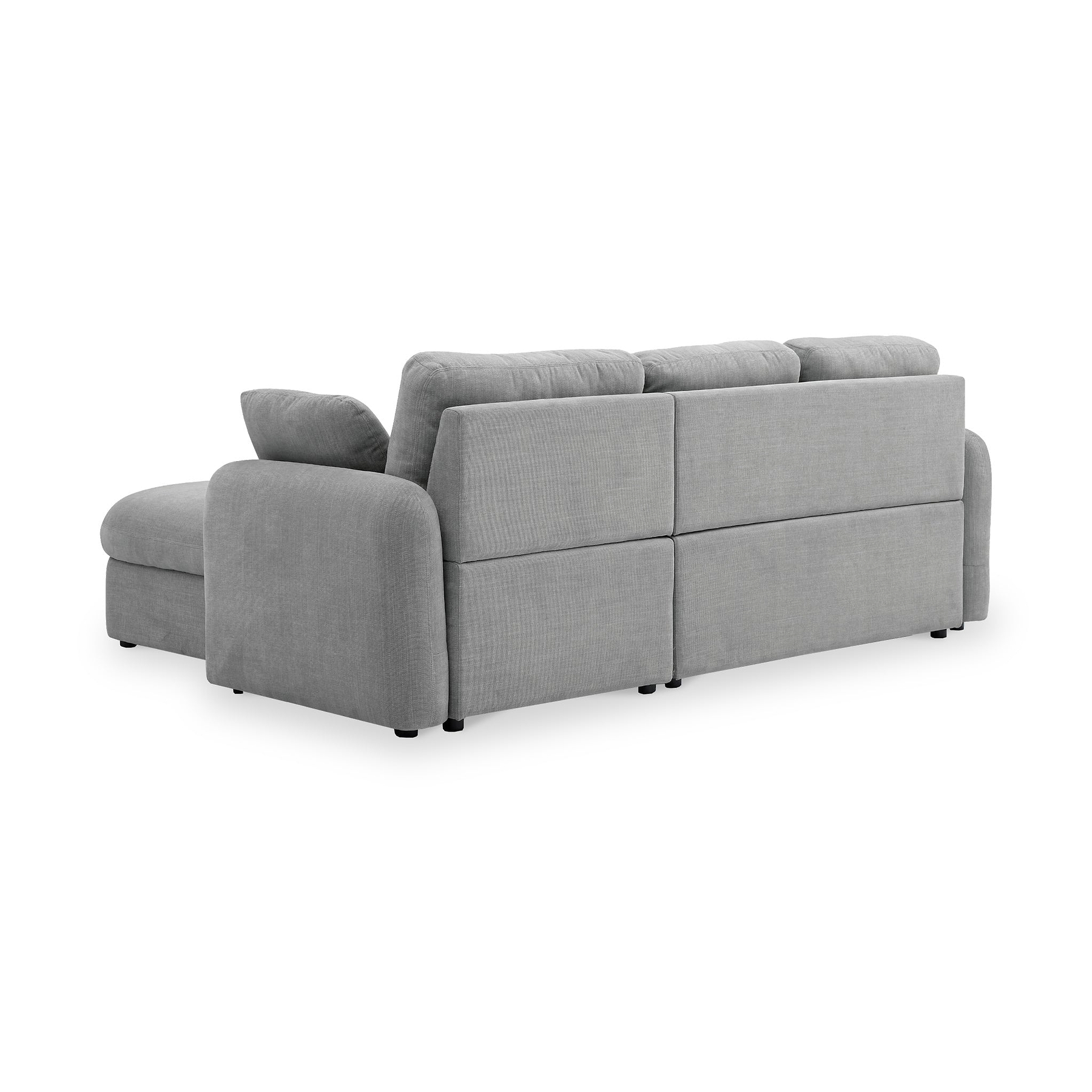 Belvere Curved Corner 3 Seater Sofa Bed Grey from Roseland Furniture