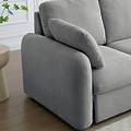 Belvere Curved Corner 3 Seater Sofa Bed Grey from Roseland Furniture