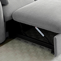 Belvere Curved Corner 3 Seater Sofa Bed Grey from Roseland Furniture