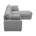 Belvere Curved Corner 3 Seater Sofa Bed Grey from Roseland Furniture