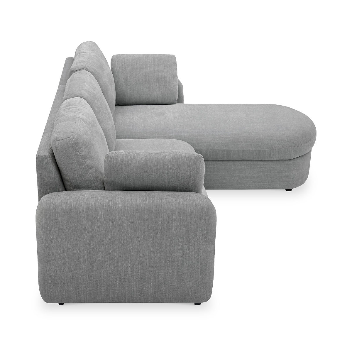 Belvere Curved Corner 3 Seater Sofa Bed Grey from Roseland Furniture