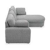 Belvere Curved Corner 3 Seater Sofa Bed Grey from Roseland Furniture