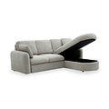 Belvere Curved Corner 3 Seater Sofa Bed Taupe from Roseland Furniture