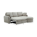 Belvere Curved Corner 3 Seater Sofa Bed Taupe from Roseland Furniture