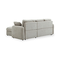 Belvere Curved Corner 3 Seater Sofa Bed Taupe from Roseland Furniture