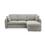 Belvere Curved Corner 3 Seater Sofa Bed Taupe from Roseland Furniture
