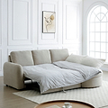 Belvere Curved Corner 3 Seater Sofa Bed Taupe from Roseland Furniture