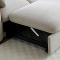 Belvere Curved Corner 3 Seater Sofa Bed Taupe from Roseland Furniture