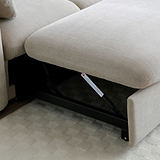 Belvere Curved Corner 3 Seater Sofa Bed Taupe from Roseland Furniture