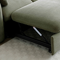 Belvere Curved Corner 3 Seater Sofa Bed Olive from Roseland Furniture