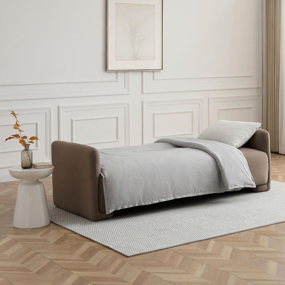 Oatley 3 Seater Sofa Bed Taupe from Roseland Furniture