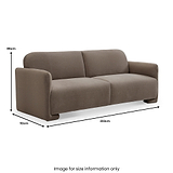 Oatley 3 Seater Sofa Bed Taupe from Roseland Furniture