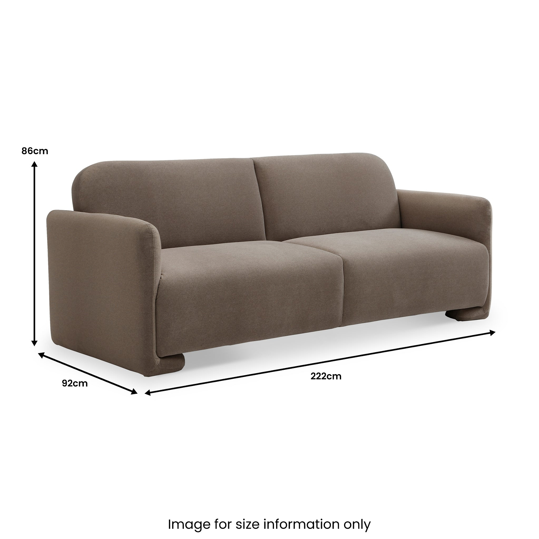 Oatley 3 Seater Sofa Bed Taupe from Roseland Furniture