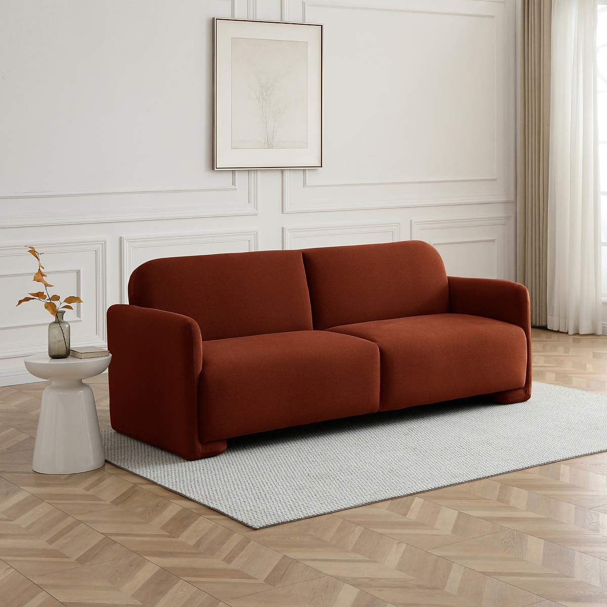 Oatley 3 Seater Sofa Bed Burnt Orange from Roseland Furniture