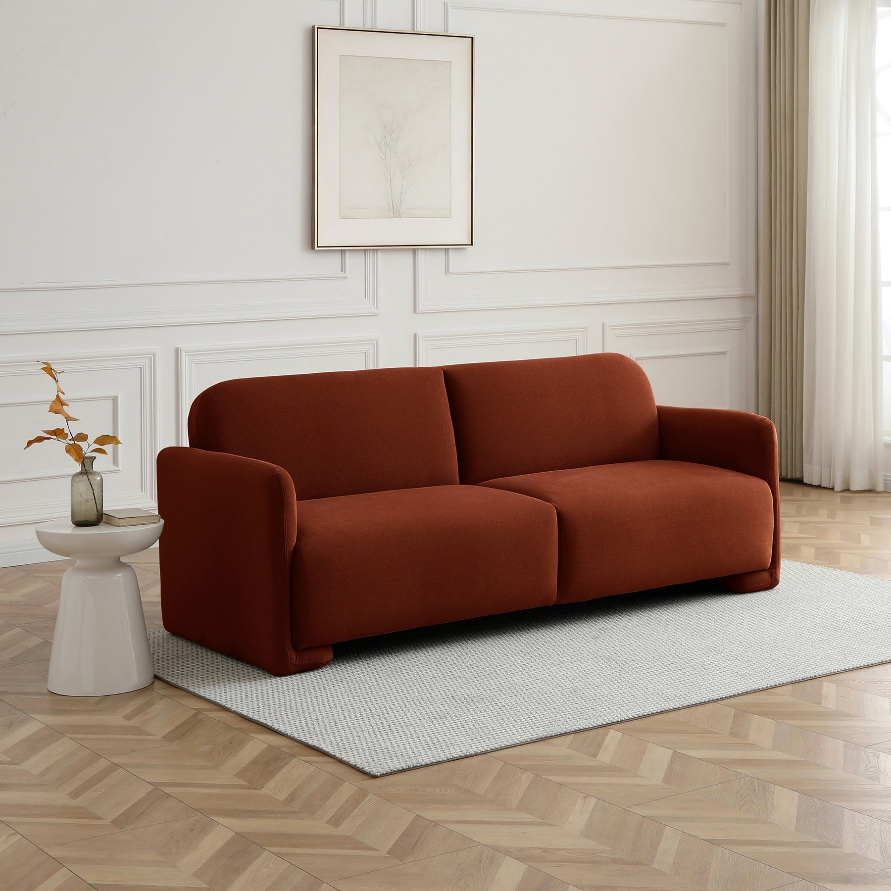 Oatley 3 Seater Sofa Bed Burnt Orange from Roseland Furniture