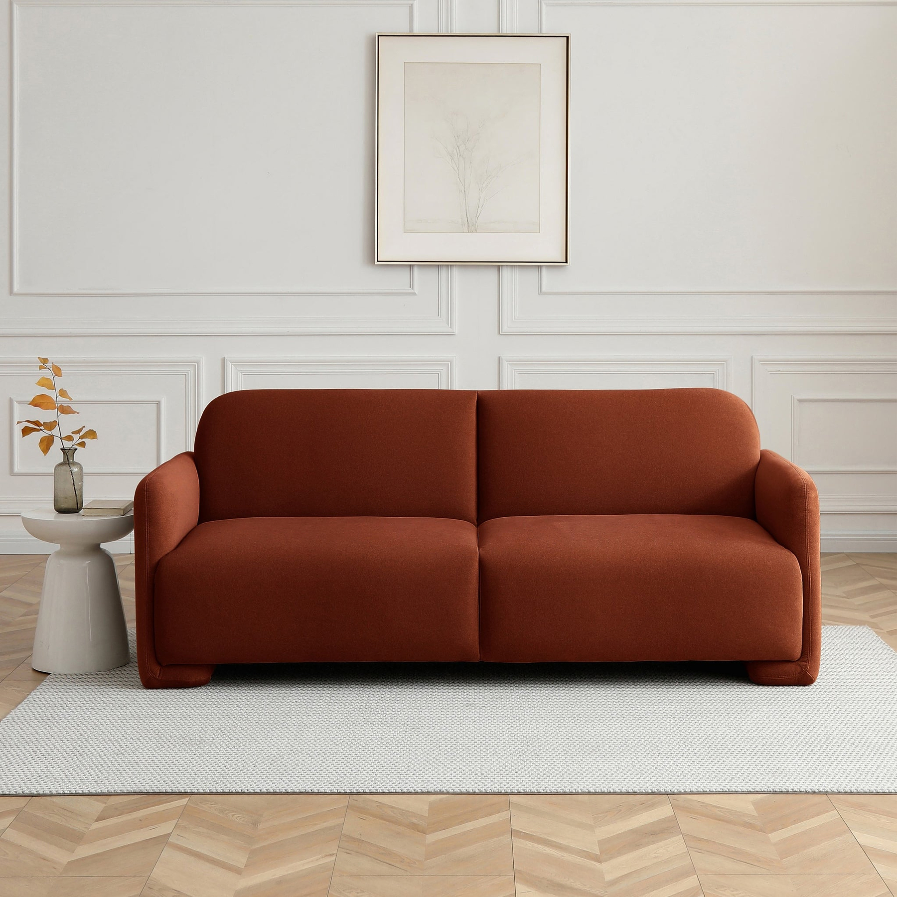 Oatley 3 Seater Sofa Bed Burnt Orange from Roseland Furniture