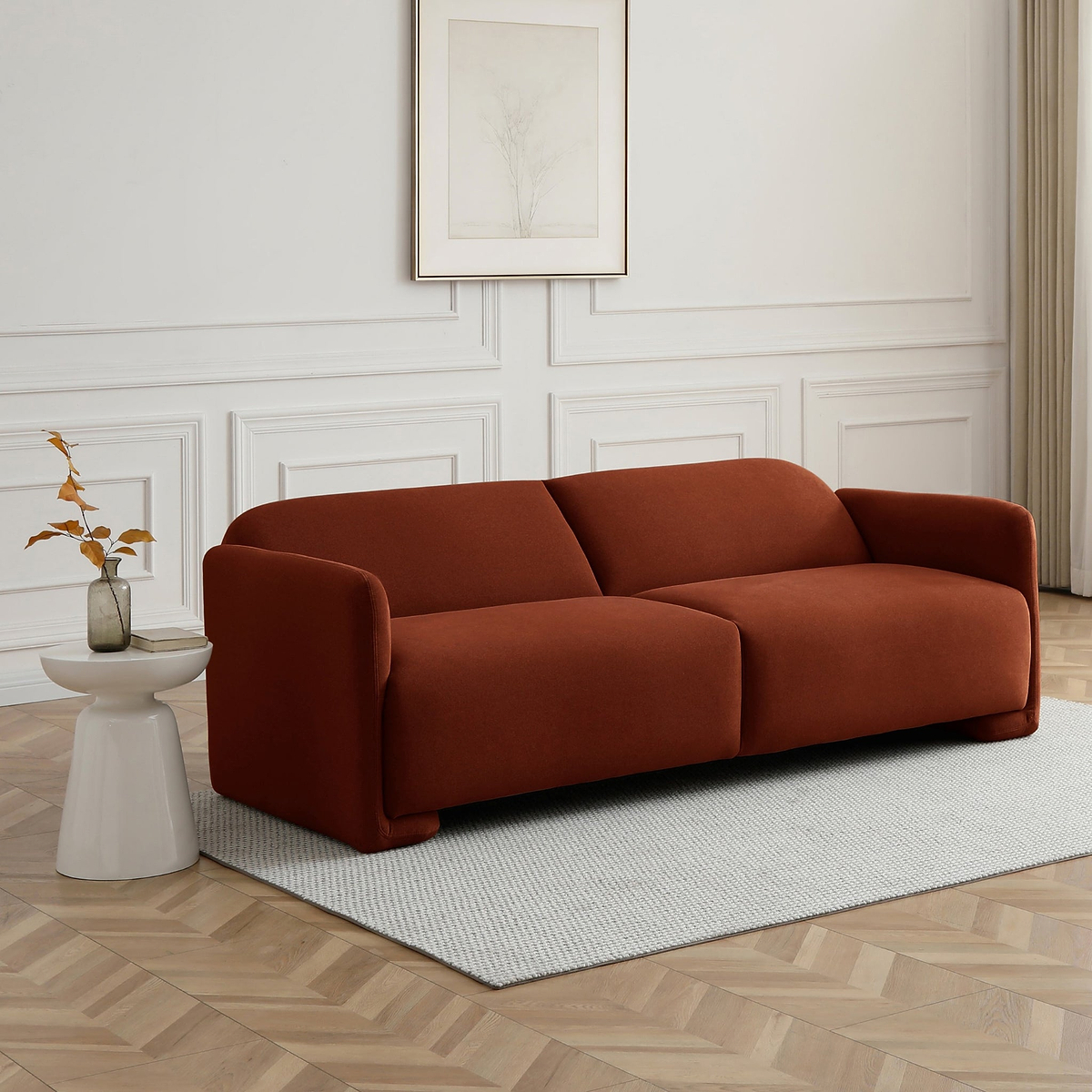 Oatley 3 Seater Sofa Bed Burnt Orange from Roseland Furniture