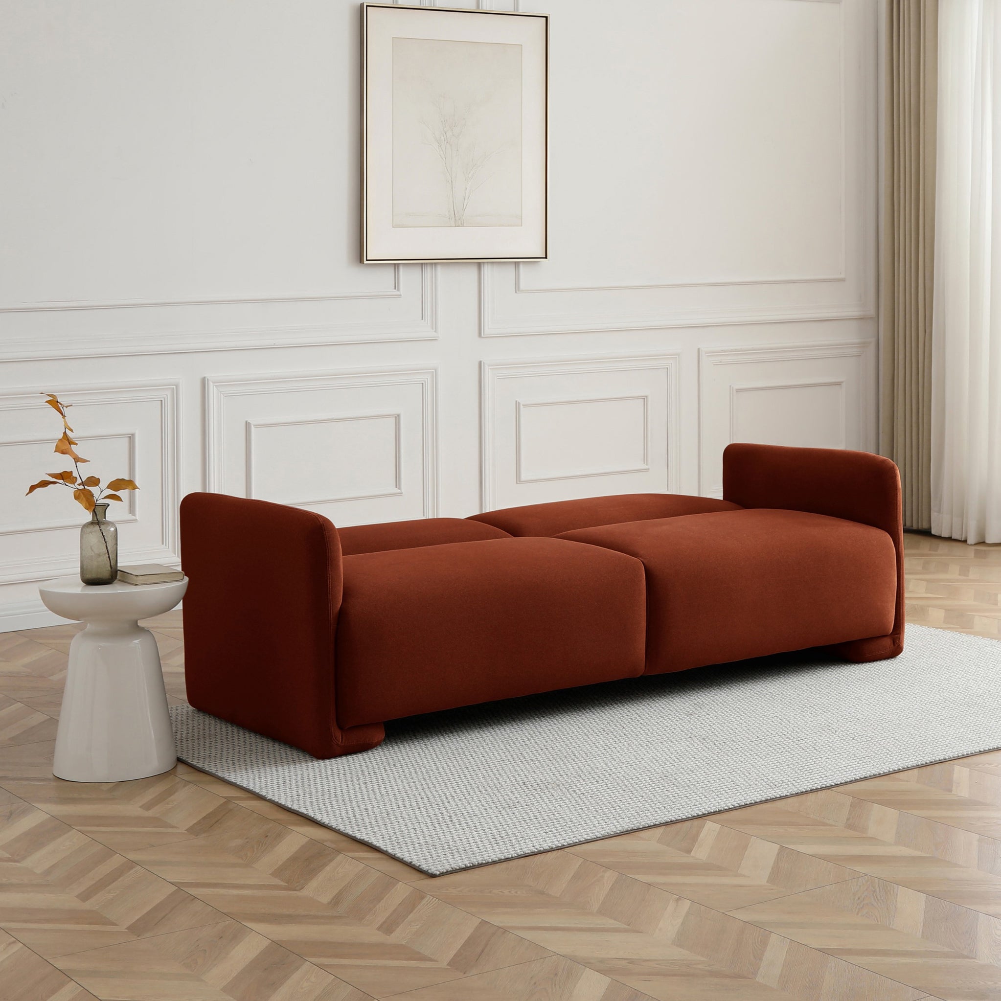 Oatley 3 Seater Sofa Bed Burnt Orange from Roseland Furniture