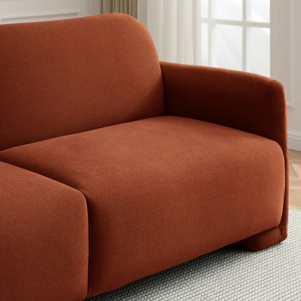Oatley 3 Seater Sofa Bed Burnt Orange from Roseland Furniture