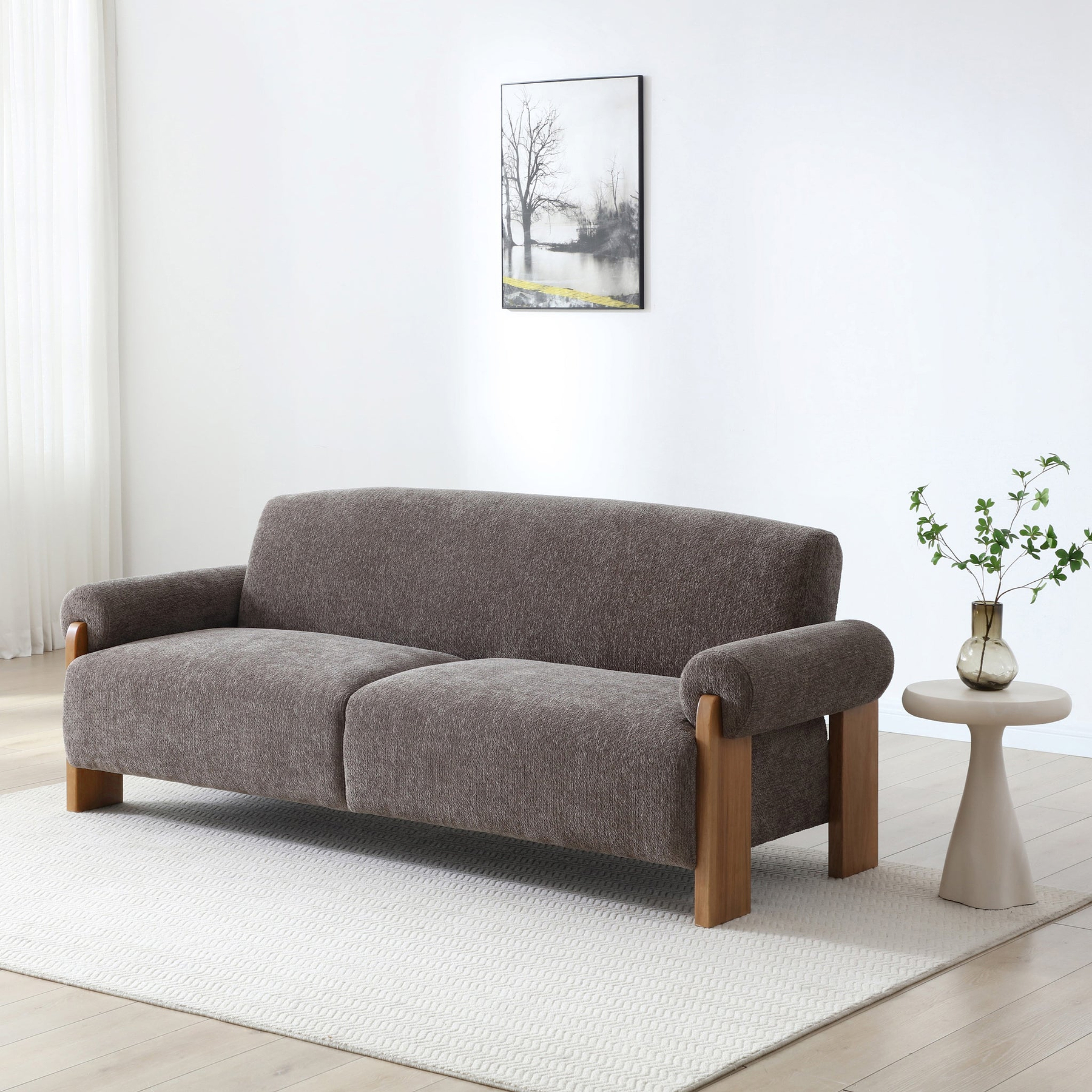 Calix 3 Seater Sofa Bed Mocha from Roseland Furniture