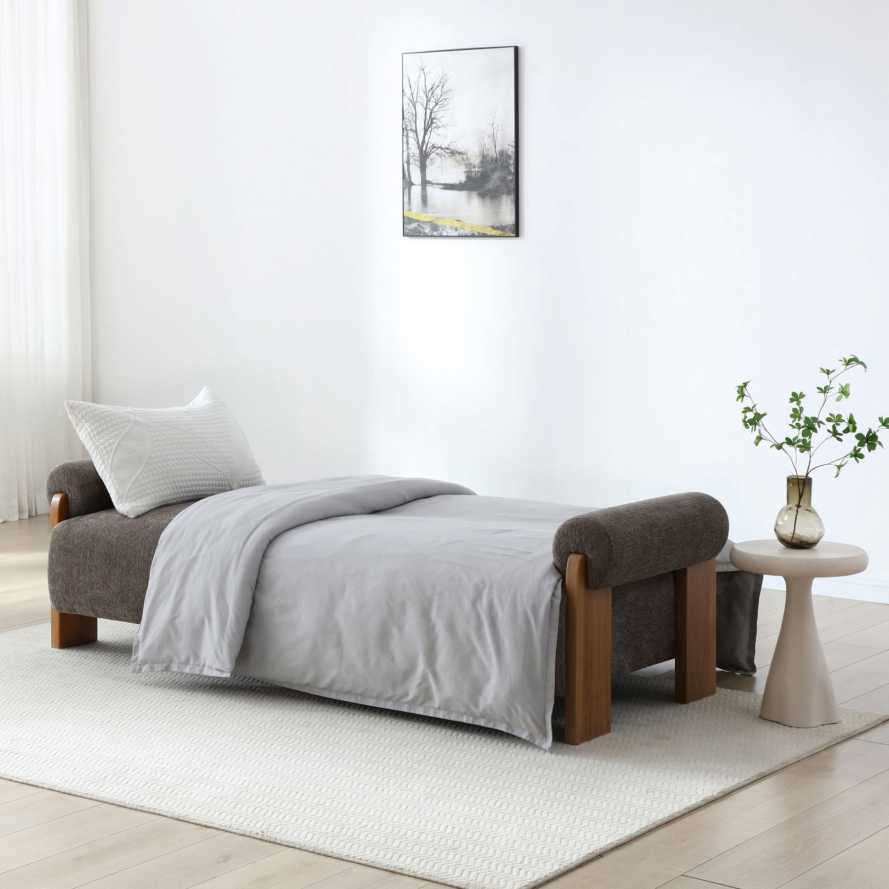 Calix 3 Seater Sofa Bed Mocha from Roseland Furniture